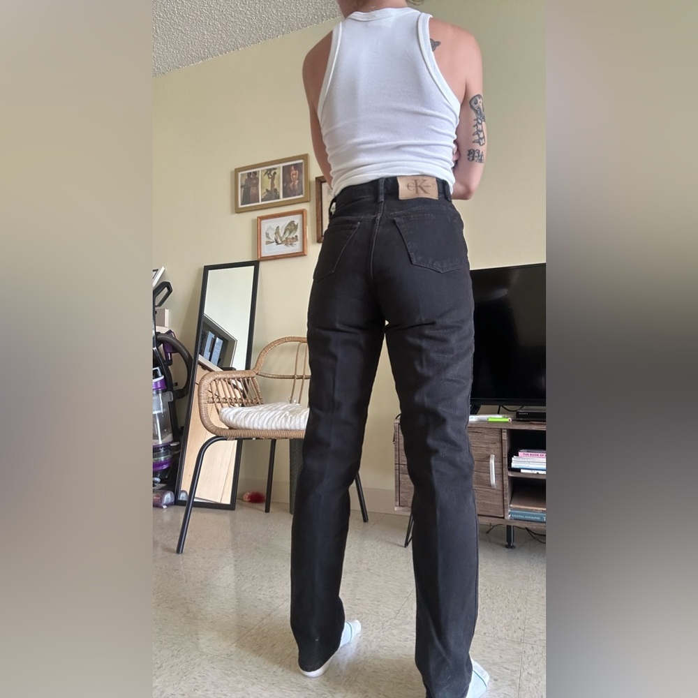 Calvin Klein Jeans Straight Leg Black Denim